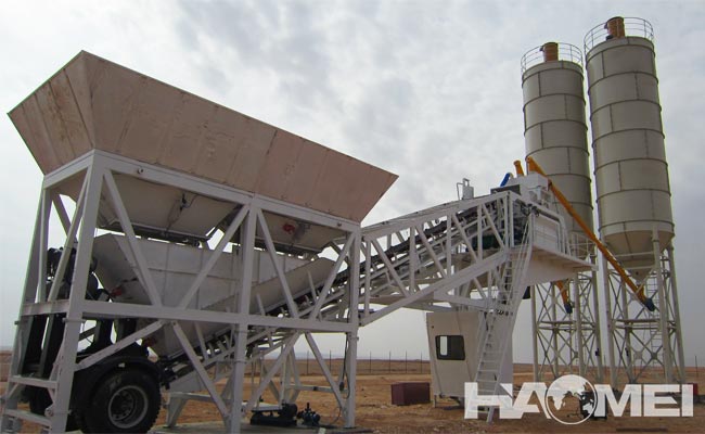 mobile concrete mixing plant factory