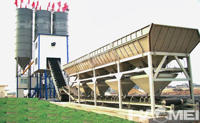 belt type concrete batching plant price