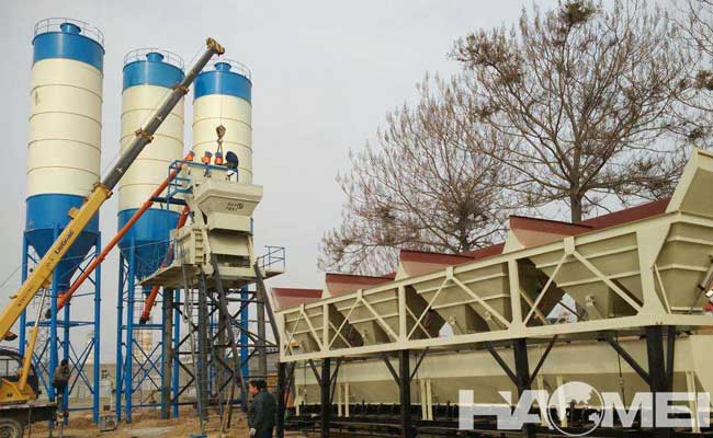 skip type concrete mixing plant supplier