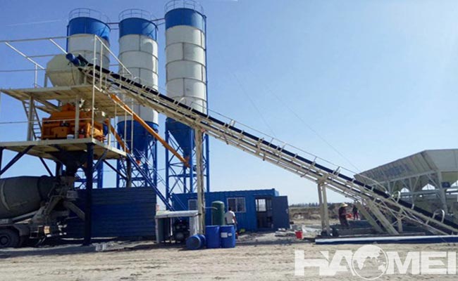 belt type concrete batching plant for sale