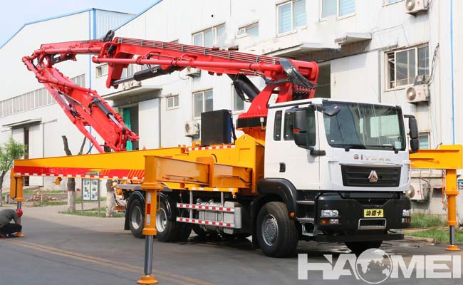 concrete pump long boom