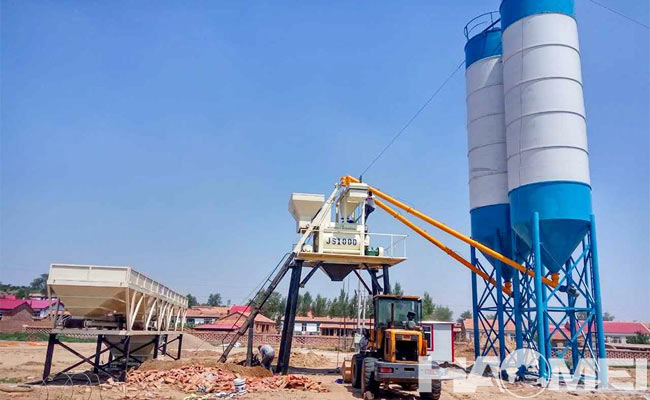 concrete batching and mixing plant