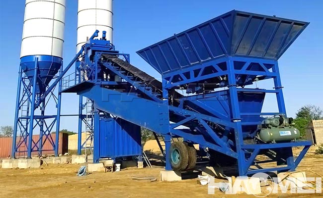 small portable concrete batch plant