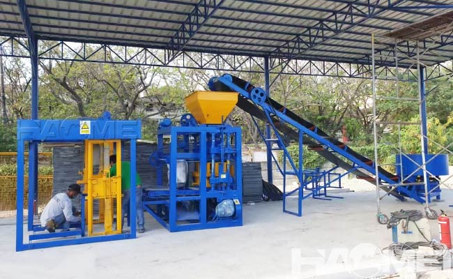 automatic free pallet concrete block machine