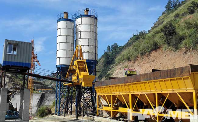 concrete batch mixing plant