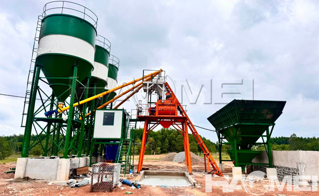 hopper type concrete batching plant