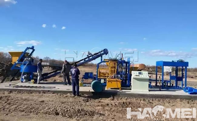 hollow blocks production plant