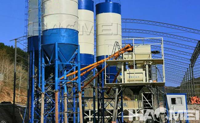 high-efficiency fixed concrete mixing plants